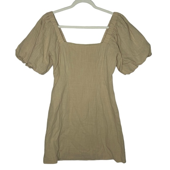 Elegant Cream Mini Dress - Picture 3 of 13